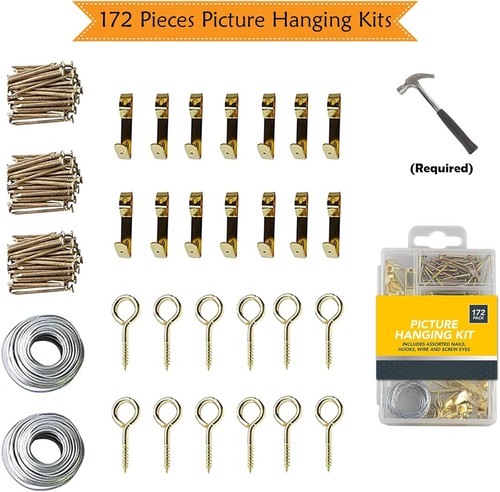 Picture hanging kit includes - picture,