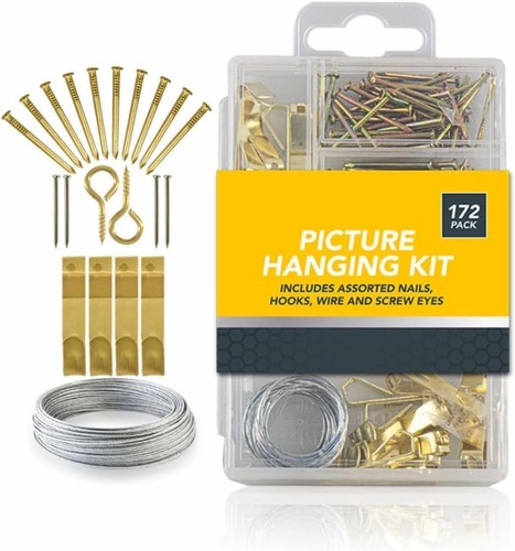 Picture hanging kit - kit, 172pc