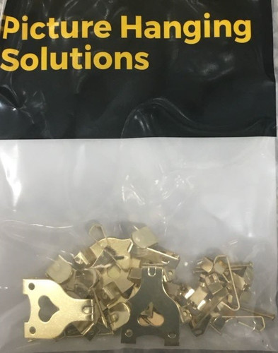 Brass picture hooks single - picture,